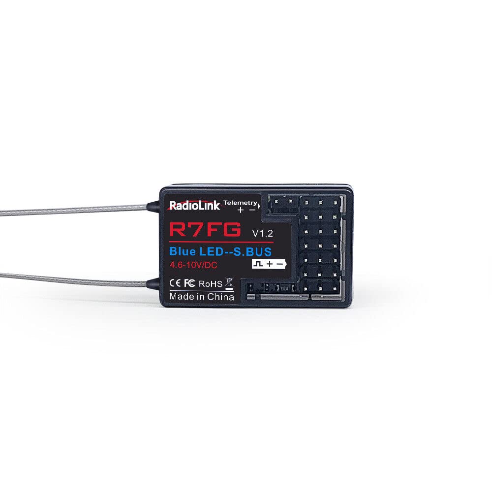DAGIJIRD R7FG 7Channle 2.4G RC Receiver Voltage Transmission Telemetry 600m Long Range for Radiolink