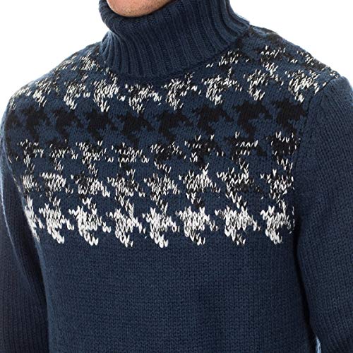 Nautica Men's Engineered Houndstooth Turtleneck Sweater2