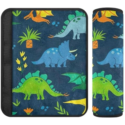 Joitme Adjustable Dinosaur Seat Belt Covers Cover