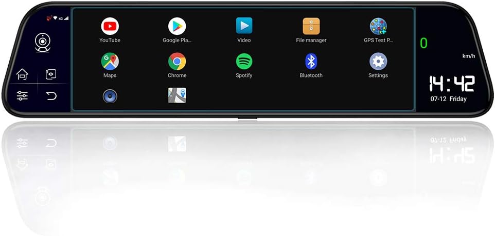 Car DVR,Greshare Android 8.1 4G 11.66 Inch Widescreen cloud mirror streaming media driving recorder navigation voice control Bluetooth reversing video music WIFI ADAS.