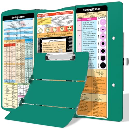 Porte-bloc pour infirmières pliable en aluminium à 3 volets format poche