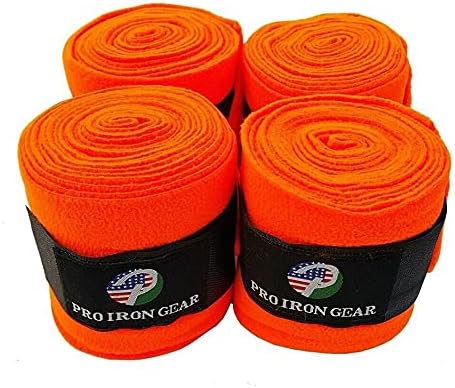 Vista 5 de Juego de 4 vendas de forro polar para caballo, envolturas de polo, envolturas estables para piernas ecuestres, protección para botas ecuestres (rosa)