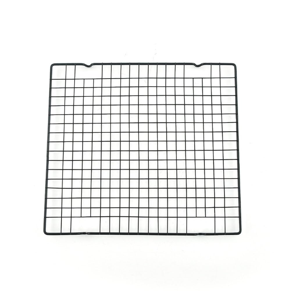1PC Metal Cooling Rack Square Wire Baking Rack Cake Cooling Black Wire Roasting Rack for Cooking Baking Grilling Biscuit Pizza Bread Cake