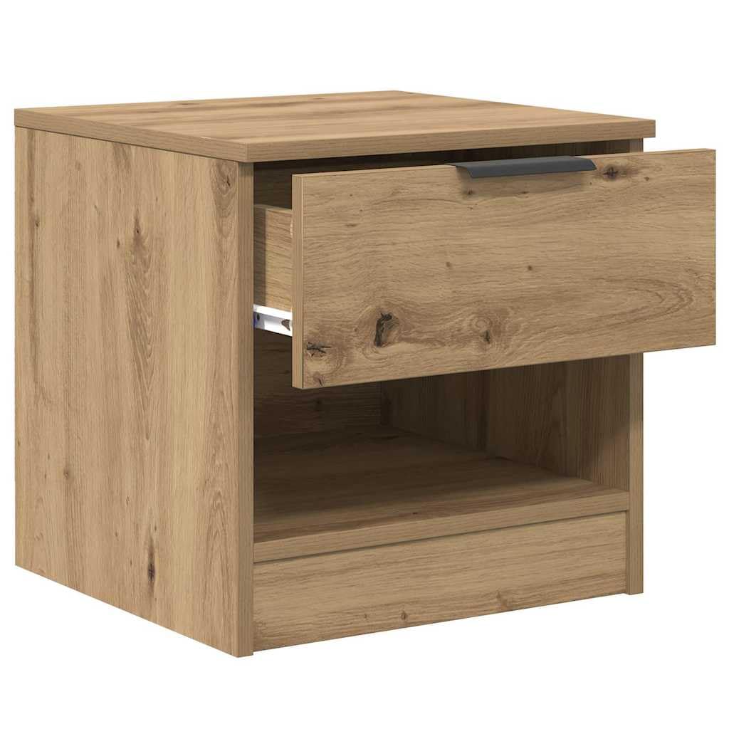 Table de chevet 2 pièces chêne artisanal 40 x 39 x 40 cm