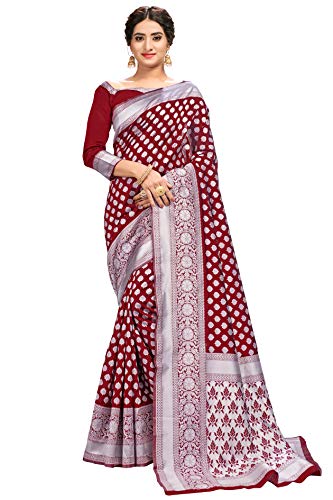 Image of Glory Sarees Women's Woven Pure Soft Kanjivaram Silk Saree Banarasi Style With Blouse Piece for Wedding