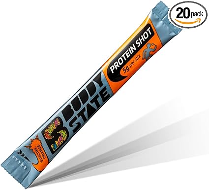 Buddy State Liquid Collagen Protein Shot, Liquid Collagen Peptides, Hair, Skin, Nails, Bone and Joint Health, Zero Sugar, Ready To Drink, Liquid Bovine Collagen, 5 Grams Protein, 37 fl oz, 20 count