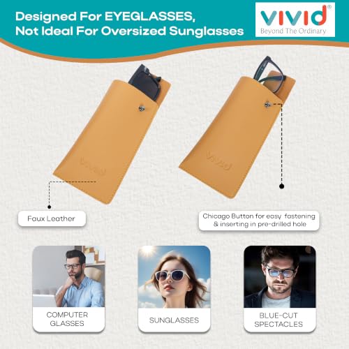 Image of Unisex Specs Chicago Button Eyewear Dabbi Faux Leather Soft Case Cover