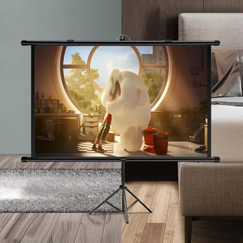 Pantalla de proyector portátil 72 pulgadas 16:9 con trípode miniatura 3