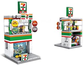 SANFUNET Street View General Store Mini Building Blocks, MOC Creative Building Toy Model Set for Girls from 6-12 Years, Simulation Architecture Construction Toy (256 Pieces)