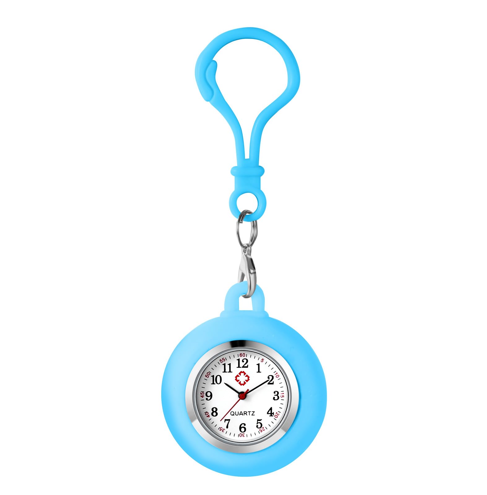 Lancardo Clip-on Silicone Pocket Watch: Backpack Buckle Watch for Men Women Nurse Doctor Climber Out Door Activities Christmas