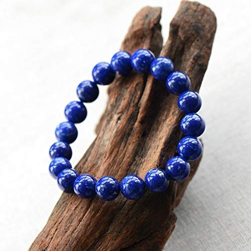 Handmade Lapis Lazuli Bracelet - Gemstone Bracelet - Bead Stretch Bracelet - Friendship Bracelet - Blue Stone Focus Bracelet (8mm)3