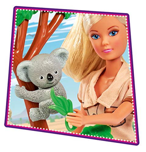 Simba 105733490 - Steffi Love Koala, Puppe kümmert Sich um die Koala- Familie, mit Kletterbaum, Futter und Trinkflasche