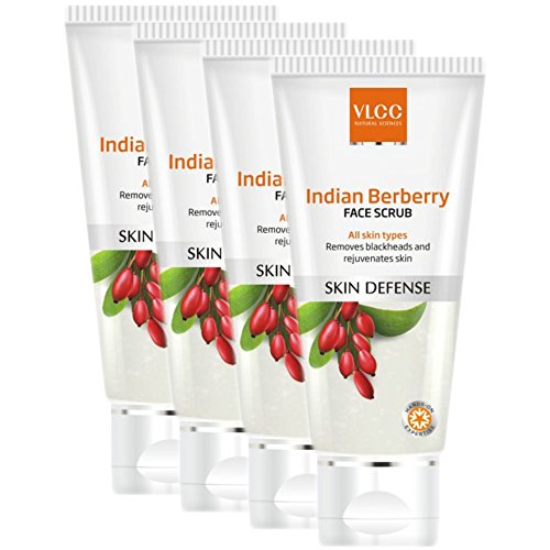 Gommage VLCC Indian Berberry exfoliant visage en pack de 4 tubes de 80gm