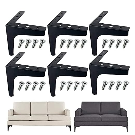 6 delar triangelmöbelfötter metall soffben metall möbelfötter skåpfötter reservdelar ben 13 cm med skruvar för soffbord, matbord, matbord, skåp och soffa