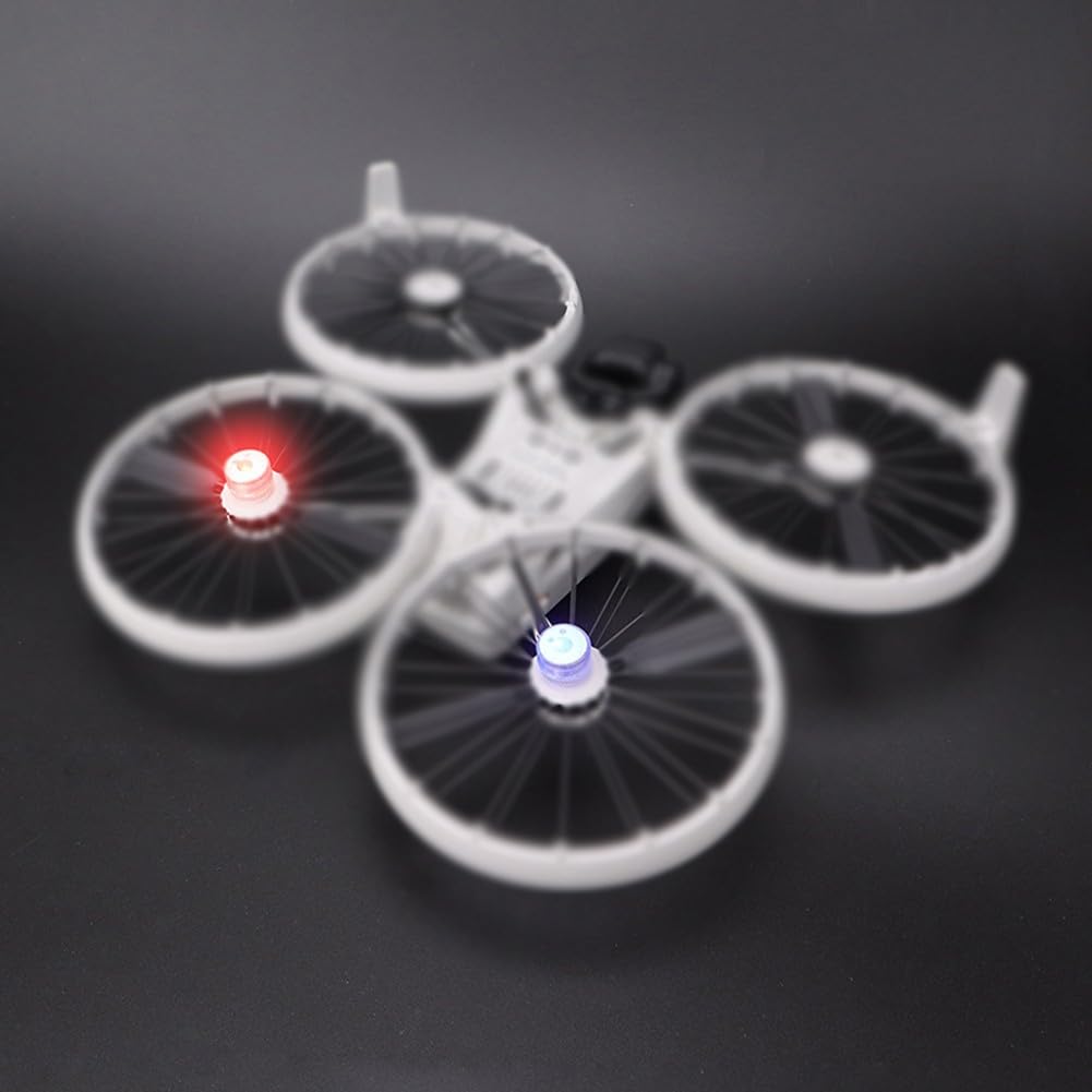 Luz LED De Señal Para DJI Flip – 4 Faros Anticolisión De PC Brillantes, Compactos (3,6 Cm) Para Vuelos Nocturnos Y Poca Luz