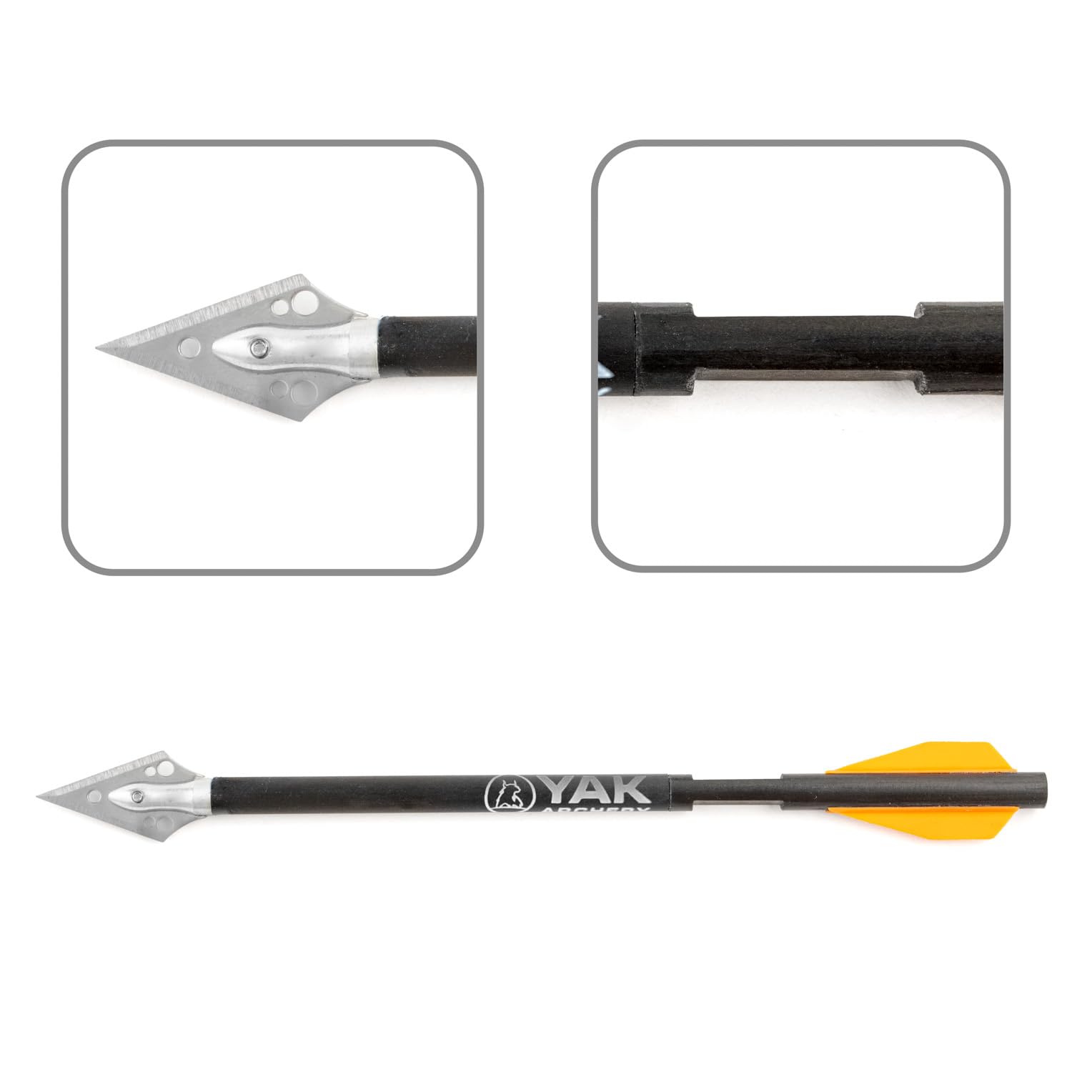 YAK Archery Hunting Carbonbolzen für Mankung Sobek und Skorpion PXB 6,5"