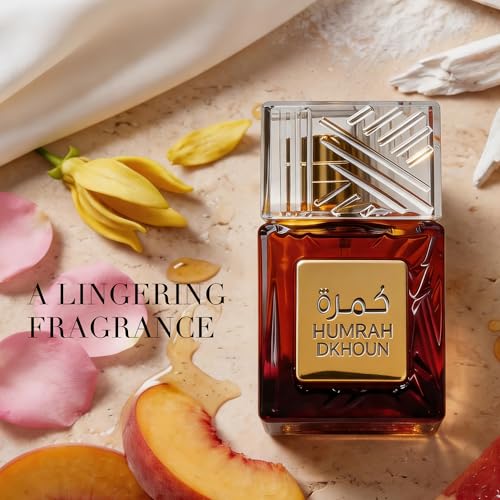 Image of AFLUXE Humrah Dkhoun Eau de Parfum for Men, 3.4 Fl. Oz - Long Lasting Smoky Tobacco & Amber Fragrance, Sweet Gourmand Men's Perfume with Incense and Praline