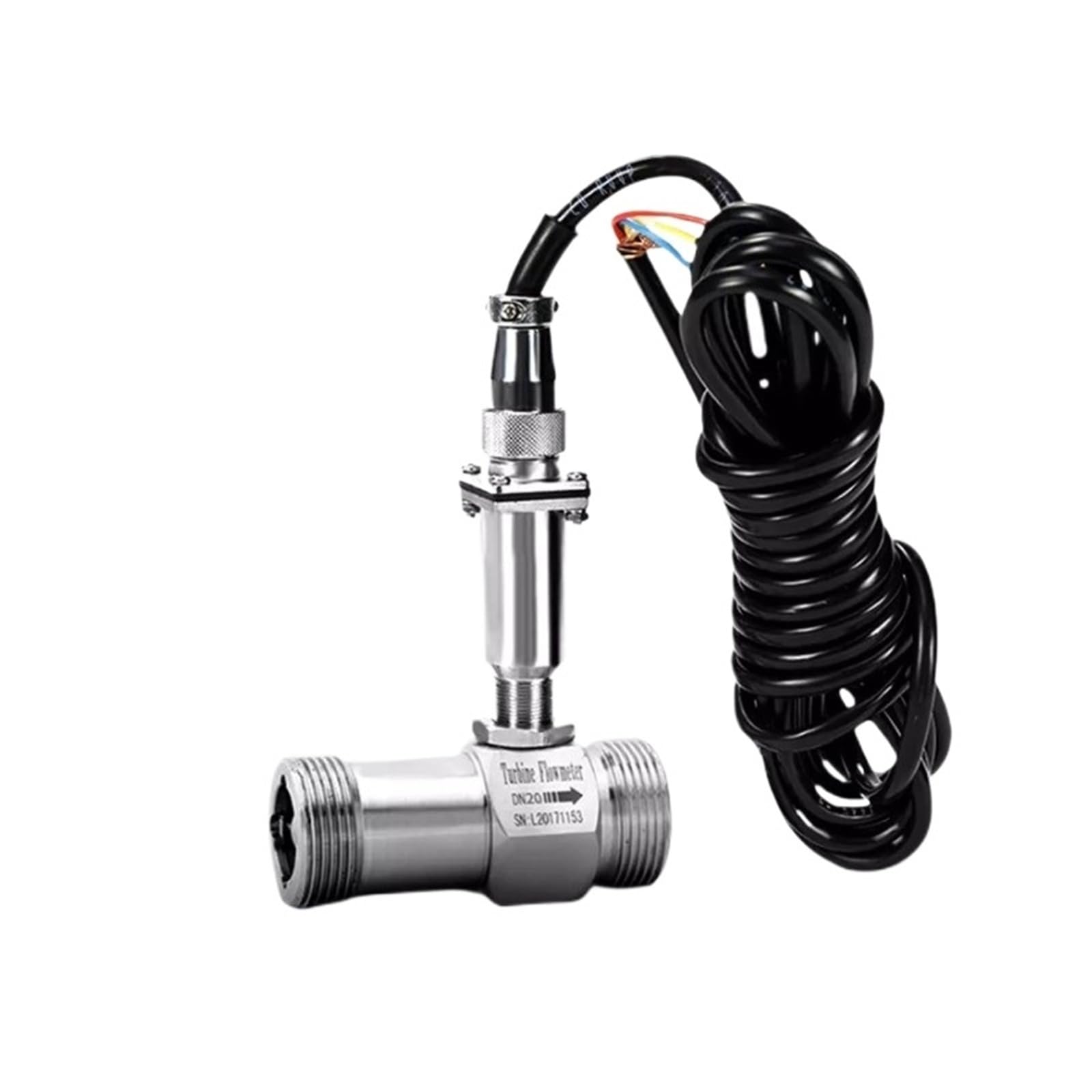 Medidor de caudal de agua, Medidor de flujo de alta precisión, rosca macho, Sensor SS304, agua, Alcohol, gasolina, combustible hidráulico, Sensor de flujo de aceite, pulso PLC(DN32)
