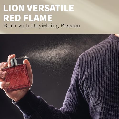 Lion Versatile Cologne for Men (3.4oz/100ml x 5pcs), Impression of Eros, Red Flame, Dylan Blue, Pour Homme & Oud Noir, Edt, (Pack of 5) - Image 5
