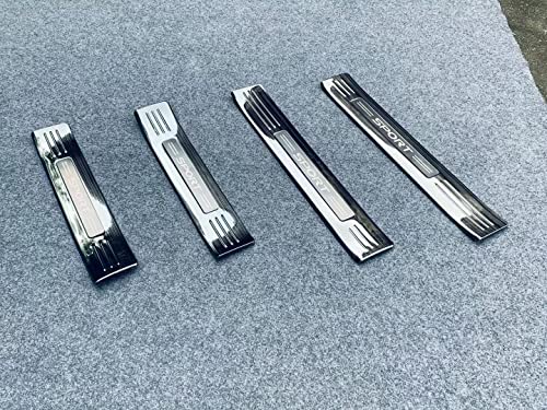 GZBFTDH Car Door Entry Guard, for Toyota Highlander 2021 2022 Kick Panels Guard Scuff Plate 4PCS, Stainless Steel Car Door Sill Protector Cover, Automotive Interior Accessories (Black)