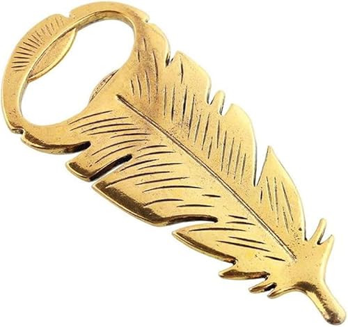 Abridor de botellas de metal con plumas de cerveza, abrebotellas de soda, barra de abrebotellas, herramienta de cocina, regalo para boda, Navidad,