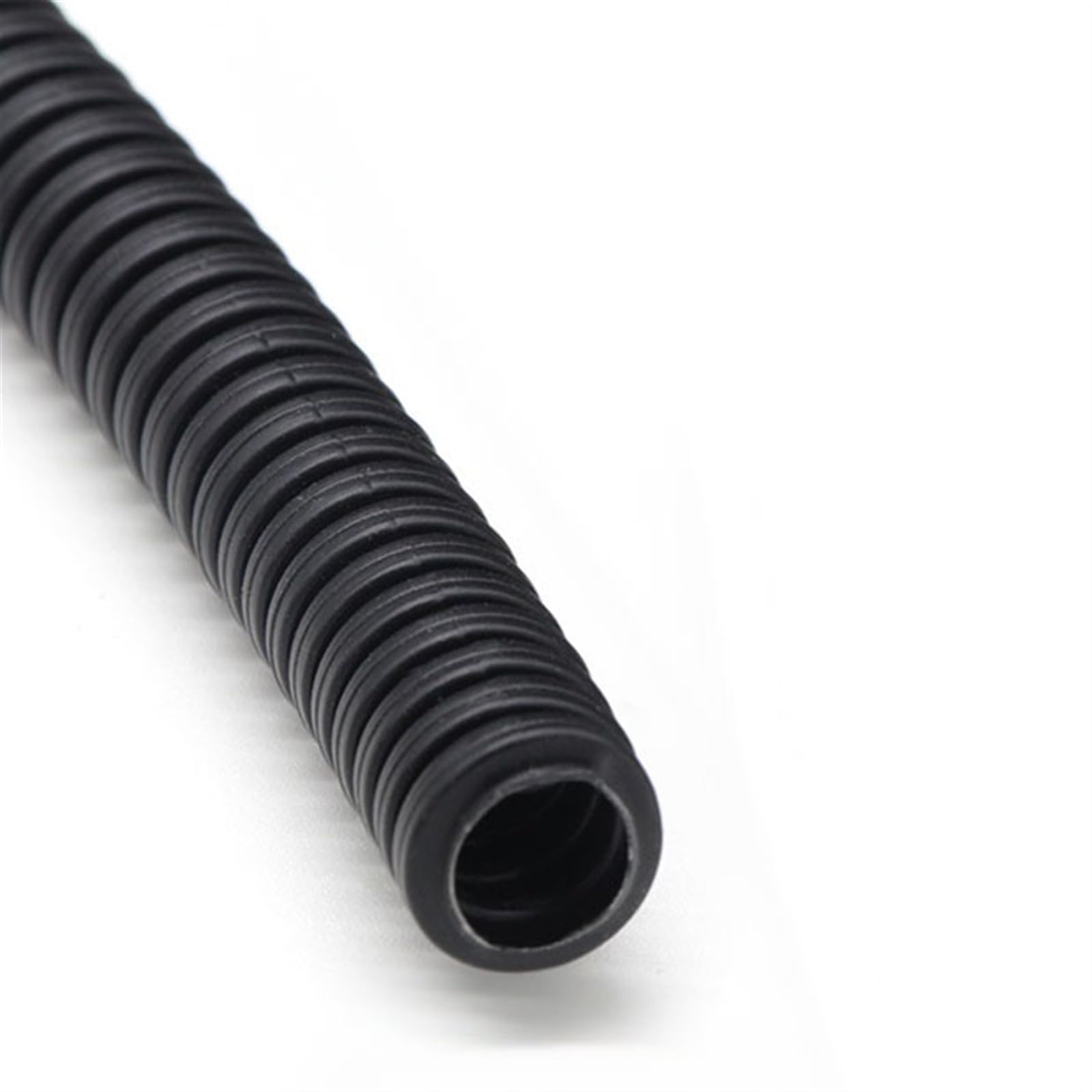 Cable de alimentación flexible de polipropileno corrugado negro, 7,5 mm – 34,5 mm, para cableado y enhebrado (AD15,8 mm x diámetro 12 mm, 1 metro)
