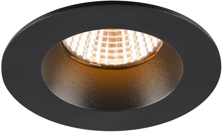 SLV New TRIA 68 - Lámpara de techo empotrable (2700 K, 38°, IP 20/IP 65), color negro