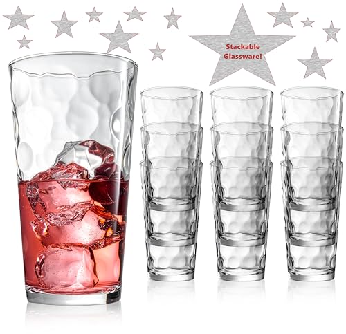 Highball Drinking Glasses Set of 10 Glass Cups by Home Essentials, 17 Oz. Glassware, for Water, Juice, Cocktails, Iced Tea4