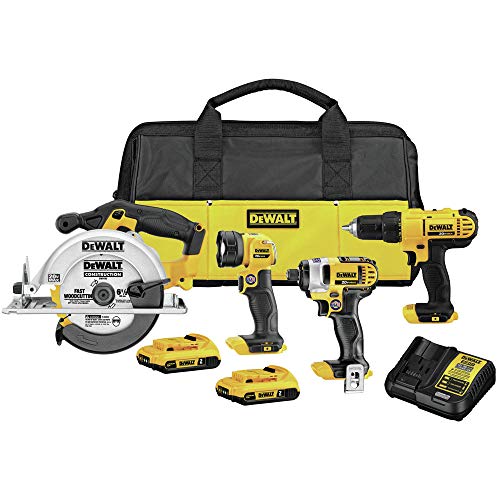 DEWALT 20V MAX Cordless Drill Combo Kit, 4-Tool (DCK466D2)