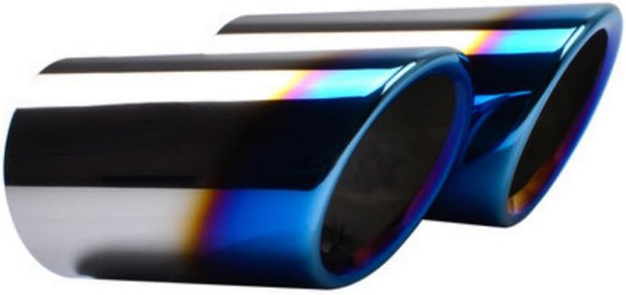 PolarLander Car Styling Stainless Steel Exhaust Muffler Tip Pipe For VW Volkswagen Jetta MK6 1.4T Golf 6 Golf 7 MK7 1.4T Blue