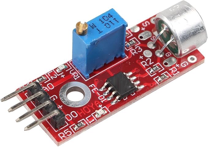 QBM Sound Sensor Module, Digital and Analog Output Detection Board, Red PCB with Adjustable Sensitivity, 5.0 x 5.0 x 1.5 cm-image-16
