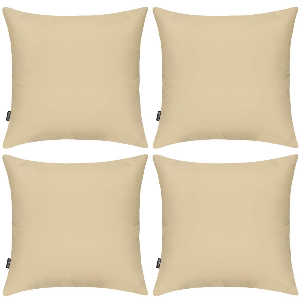 Coddsmz Confezione da 4 federe decorative in 100% cotone 40 x 40 cm