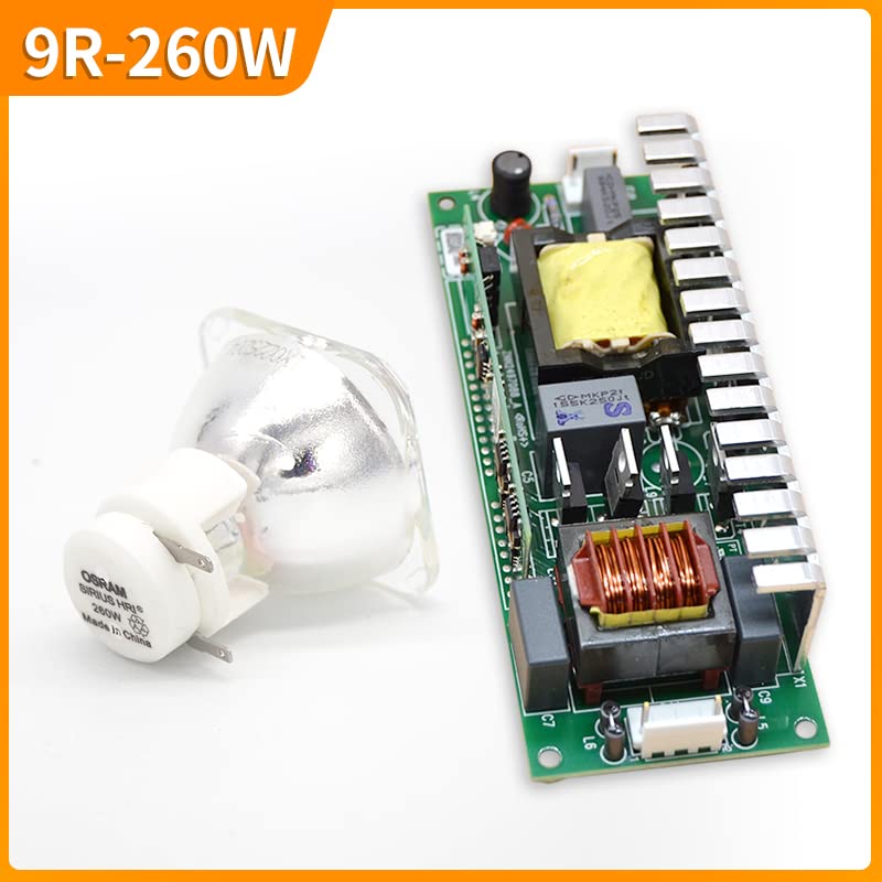 SeiZed Fari mobili 9R 260W luci da palco luci ad alogenuri Metallici Platino reattori da 260W (Color : 9R Bulb Ballast-01)