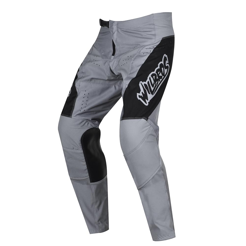 Willbros MX Pants BMX Downhill Mountain Bike for Men Motocross ATV Off-Road Motorcycle UTV MTB Black Grey XXL=38