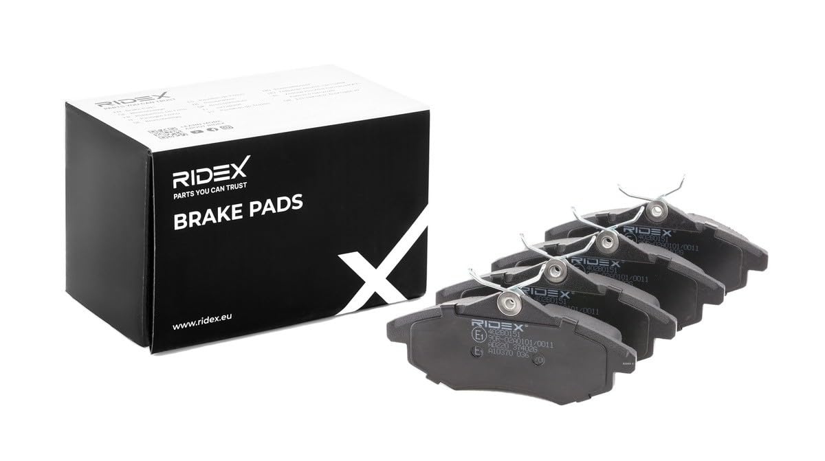 RIDEX 3405B1524 Juego para eje Kit de discos de freno y pastillas Delantero con muelle sin perno de sujeción de rueda con chapa antichirrido con tornillos Compatible con CITROËN C3 II SC