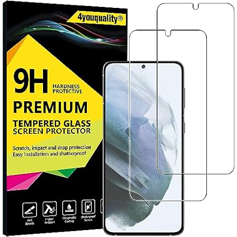 4youquality Tempered Glass Screen Protector for Galaxy S21 Cover