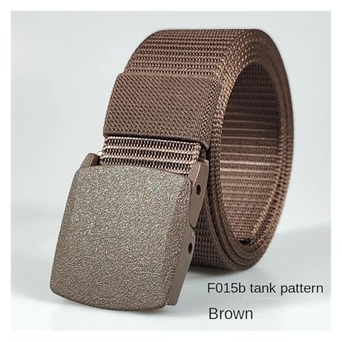 White Automatic Buckle Nylon Army Tactical Men Belt Military Waist Canvas Belt(Coffee)2