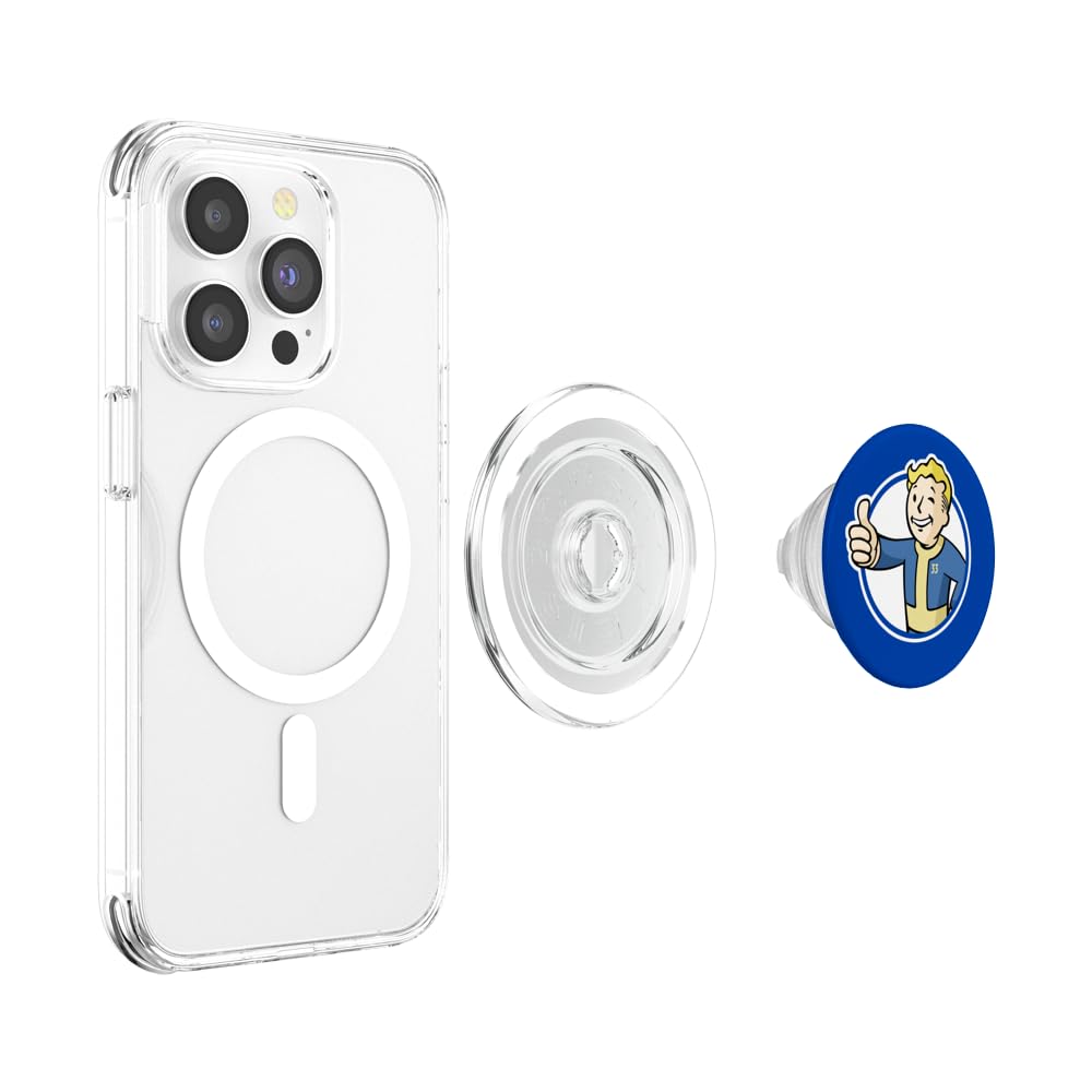 Fallout - Vault Boy PopSocket PopSockets PopGrip for MagSafe, Clear - Image 3