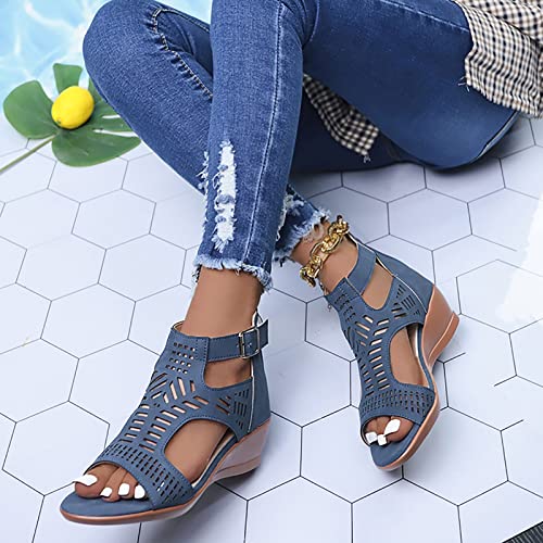 Wedge 2024 Heeled Sandals Cute Wedge Sandals Spring Open Toe Trendy Casual Comfort Summer Cover Heel Dressy Cutout2