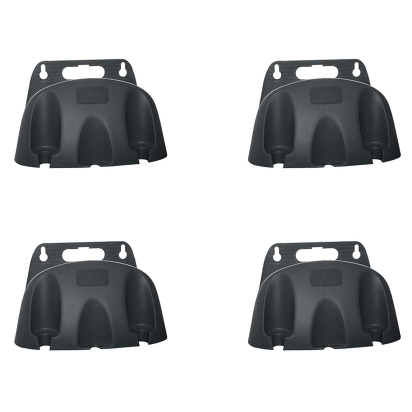 Jnchdghwa Black 4X Wall Mounted Hose Hanger Garden Hose Pipe Reel Hanger Holder Cable Storage Bracket For 20M Hose Hanger