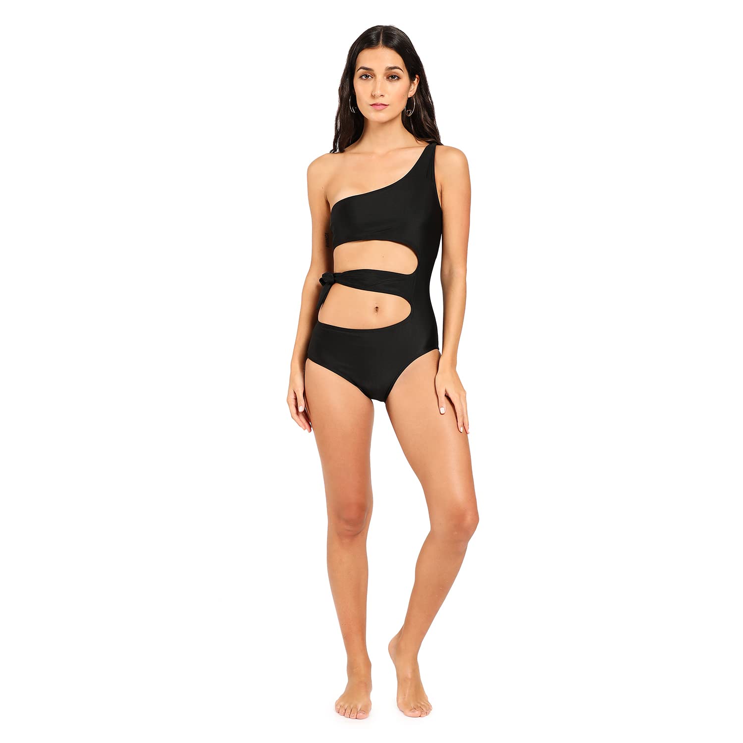 Haute Sauce Black Cut Out Swimsuit for Women, Beachwear, Women's Clothing, Western, Swimwear, Swimming Costume for Ladies, Bikini, Beach Dress, Stylish 4