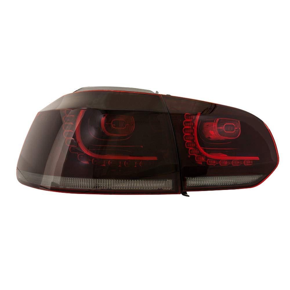 Set di luci posteriori LED R-Look compatibile con Volkswagen Golf VI 2008-2012 escl. Variant - Rosso/Trasparente/Grigio - incl. luci dinamiche
