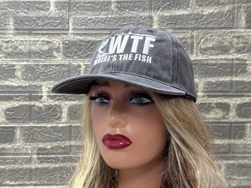 Image of Fishing Baseball Cap for Men Women, Adjustable Embroidered Fish Hat | Fishing Gear, Outdoor Adventure Design, Precision Embroidery Craft, One Size Adjustable Fit