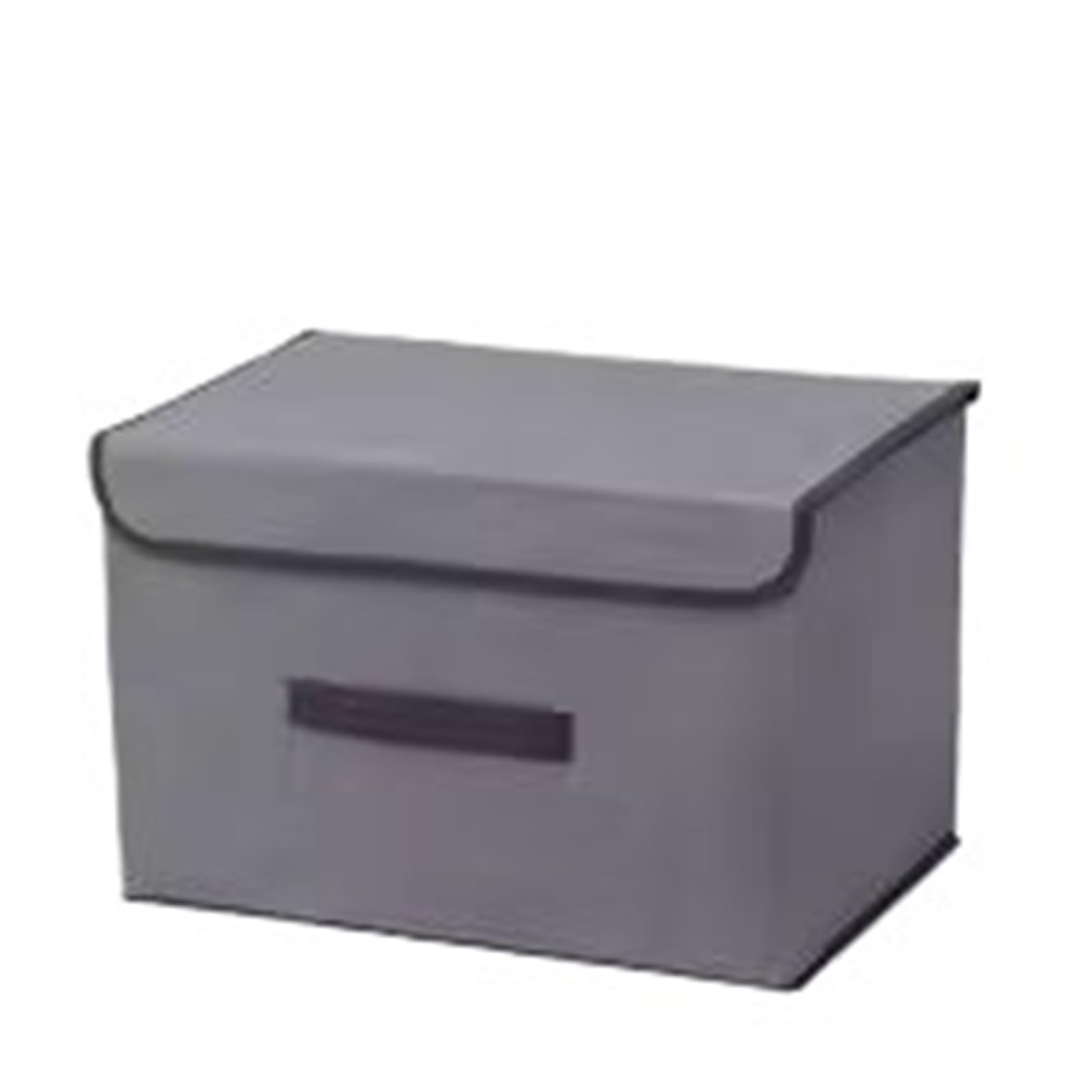 ZHSOAO 4Pcs Non-woven Storage Box, Multi-function Foldable Organizer For Underwear Sundries, Home Clothing & Organi for Clothing Bedding Blankets(Grey,36 * 23 * 24CM)