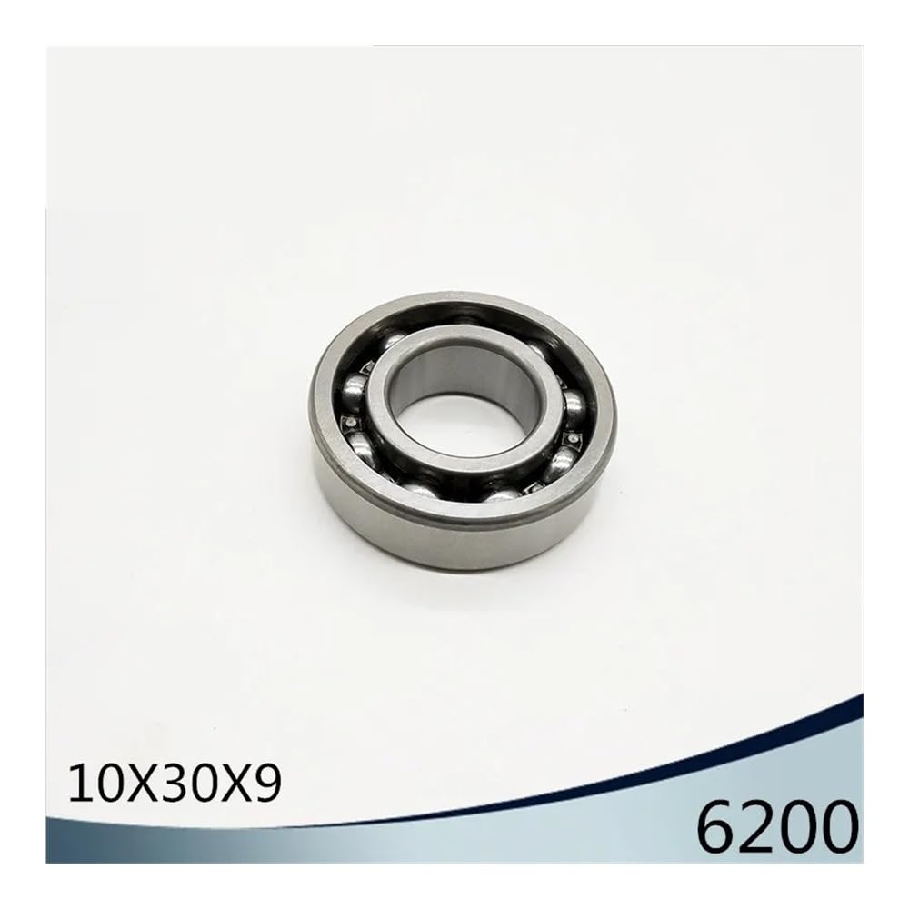 Rodamiento Bolas Moto Rodamiento 6200 10 * 30 * 9mm ABEC-3 P6 8 Uds para Cigüeñal De Motor De Motocicletas 6200 Rodamientos De Bolas Abiertos Sin Grasa