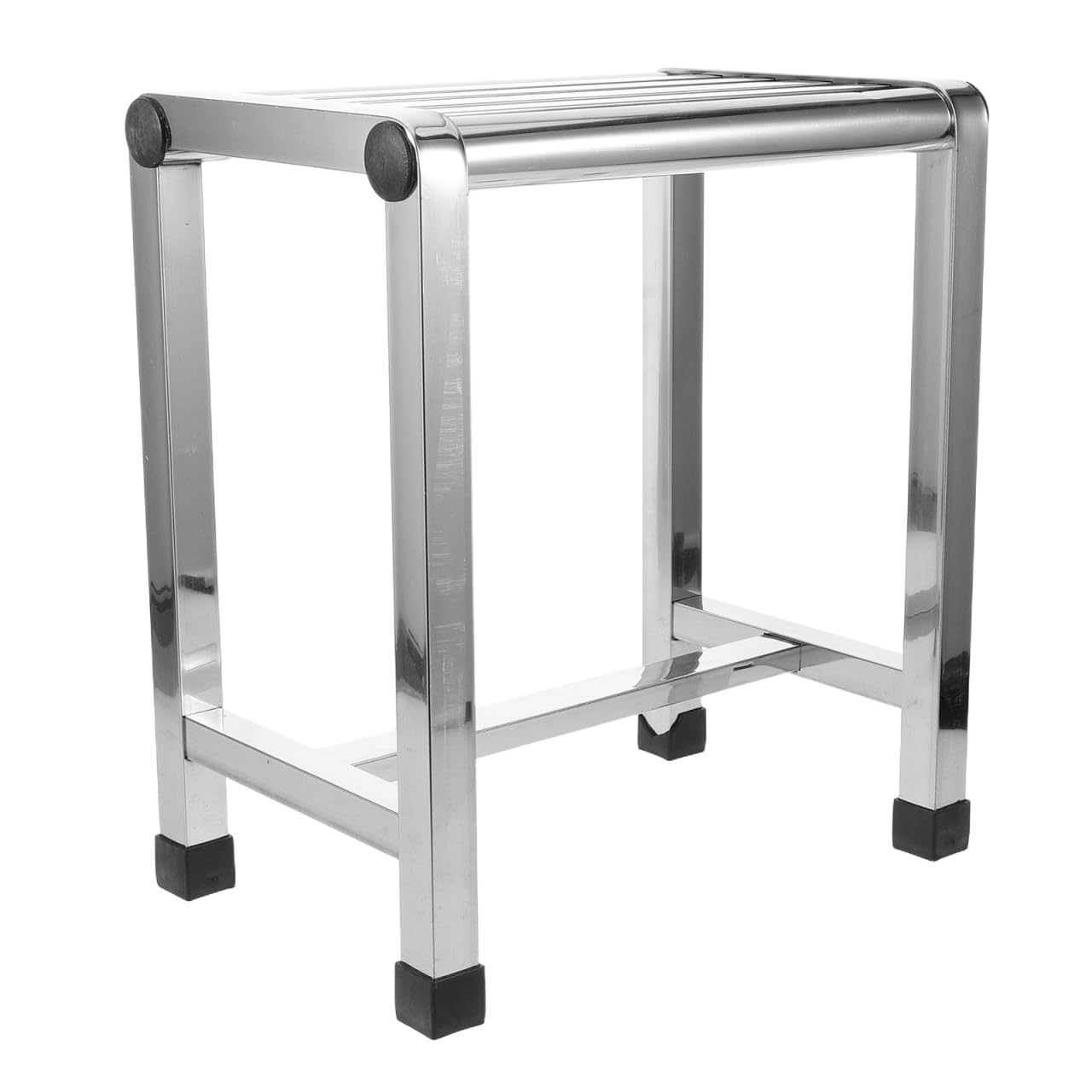 Homoyoyo Taburete de Baño para Ducha Banco Baño de Acero Inoxidable Plata Portátil para Personas Mayores y Adultos Entrenamiento y Balcón
