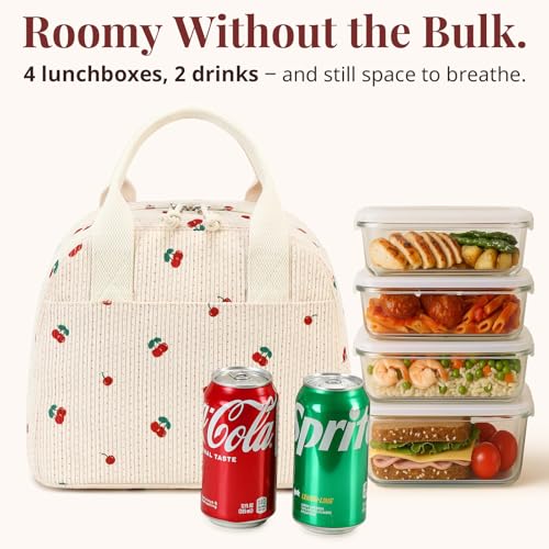 Image of LOVELYWIND Lunch Box for Women Cute Lunch Bags for Women Lunch Tote Bags Reusable Insulated Lunch Box Large Capacity Reusable Insulated Cooler for Work or Travel Gifts or Beach