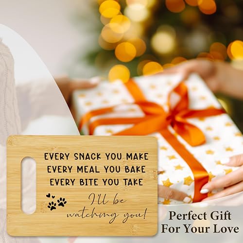 Tabla de Cortar con Huellas de Patas de Perro, Tablas de Corte de Bambú, Regalos para Fiestas, Cumpleaños y Bodas para Amantes de los Perros, Tabla Divertida para Cocina y Decoración - 24 miniatura 5