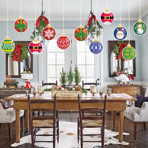 Image of 45PCS Christmas Ball Cutouts for Bulletin Board Decoration, Christmas Balls Paper Cut-Outs Ornaments Cut Outs for Christmas Party Home School Classroom Bulletin Board Decorations