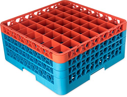 CFS RG49-3C412 OptiClean 49 Compartment Glass Rack with 3 Extenders, 8.72